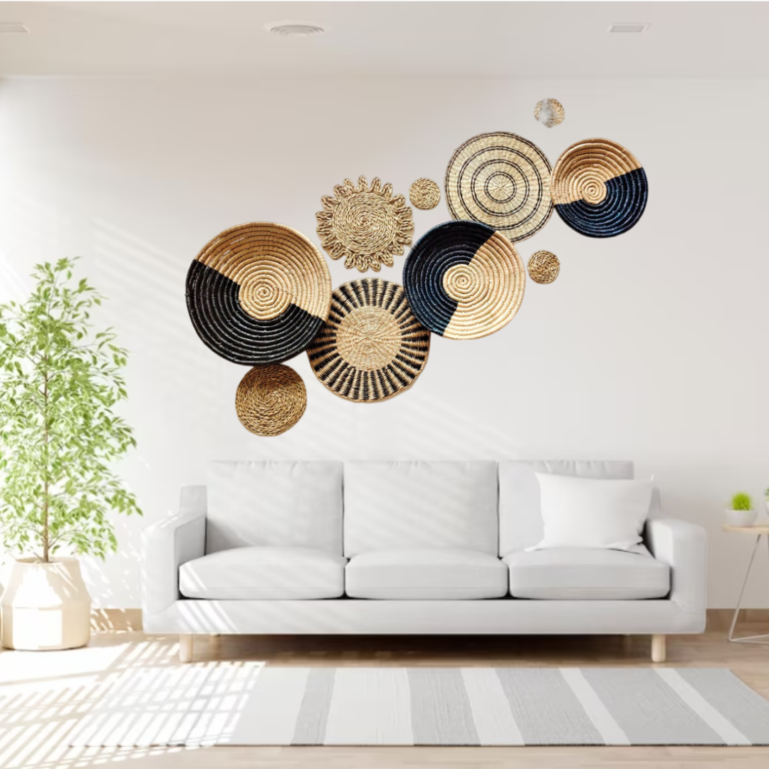 Artisan-Crafted Round Wall Decor from Vietnam - Elevate Home Aesthetics with Quality Materials!