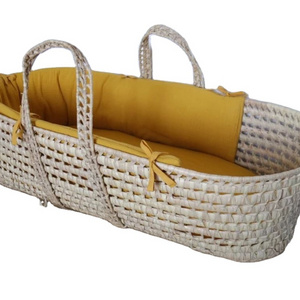 Wholesale hand woven 100% Cotton Rope Baby Diaper Changing Basket With Thick Foam Mattress Pad for Baby Changing BasketHot sale