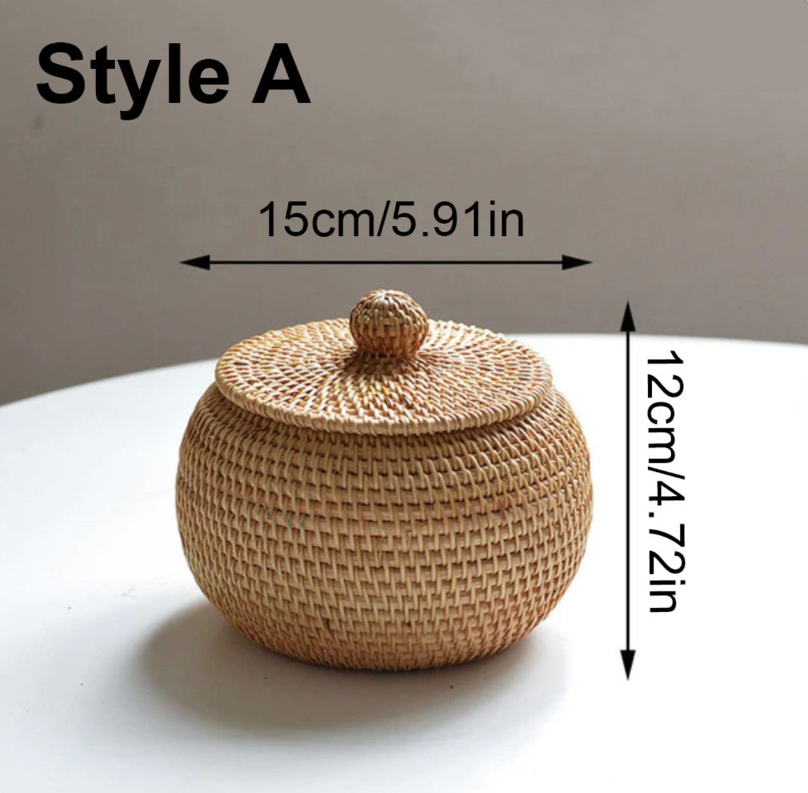 BIG DEAL Set 4 Vietnam Handmade Eco-friendly Rattan House Hotel Restaurant Decor Storage Baskets with Lid