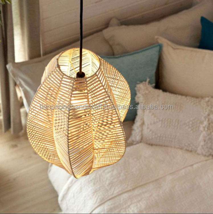 Cheapsale Bigsize Rattan Lampshade Art Deco Lampshade | Rattan Pendant Light for Livingroom Bedroom Kitchen