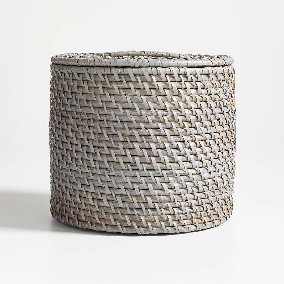 2024 Must-Have: Elevate Your Bathroom Decor with Luxury Sturdy Round Rattan Tissue Boxes - Toilet Tissue Holders with Lids