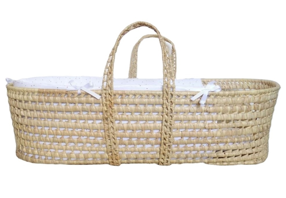 Wholesale hand woven 100% Cotton Rope Baby Diaper Changing Basket With Thick Foam Mattress Pad for Baby Changing BasketHot sale