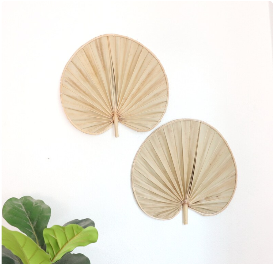 WALL HANGING /Palm Leaf Wall Art Wall Hanging/ Palm Wall Art-Wall fans Decor Wall Decor