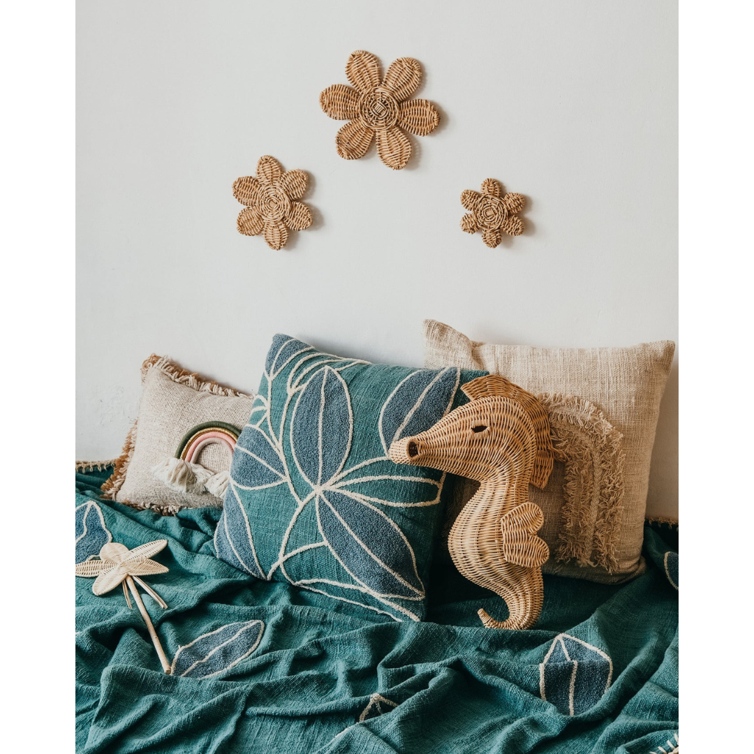 Sustainable Beauty for Kids: Eco-Friendly Rattan Flower Wall Hangings as Adorable Room Decorations