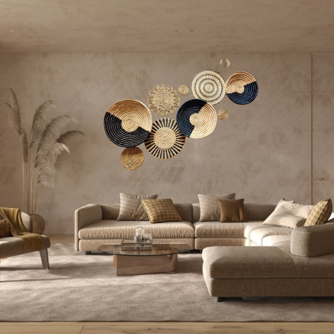 Artisan-Crafted Round Wall Decor from Vietnam - Elevate Home Aesthetics with Quality Materials!