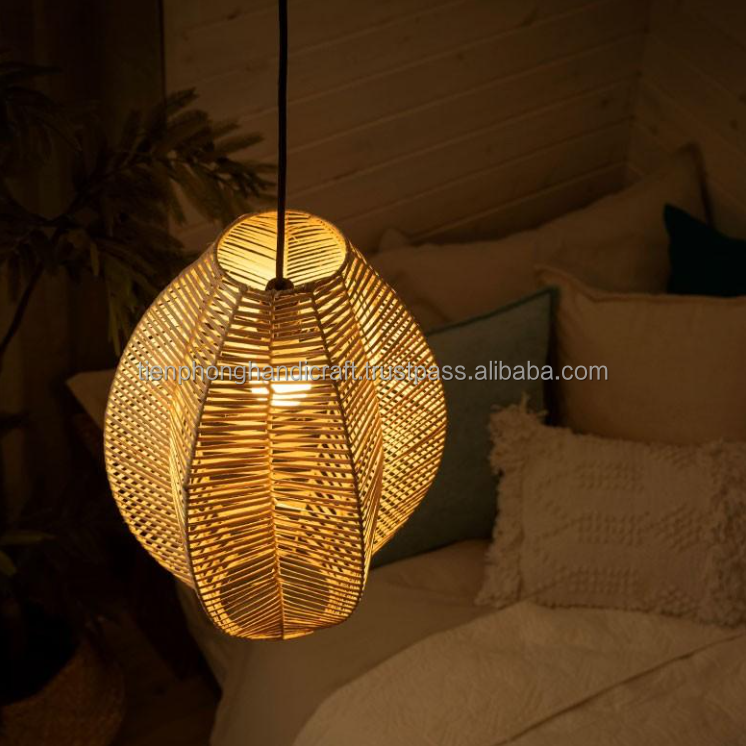 Cheapsale Bigsize Rattan Lampshade Art Deco Lampshade | Rattan Pendant Light for Livingroom Bedroom Kitchen