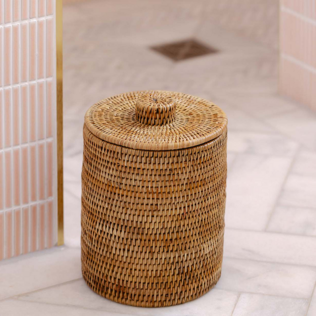 Unbeatable Deals: Simple Basic Rattan Waste Bin for House Decor, Office, Bedroom | Must-Have Home Decor Items on Sale in 2024