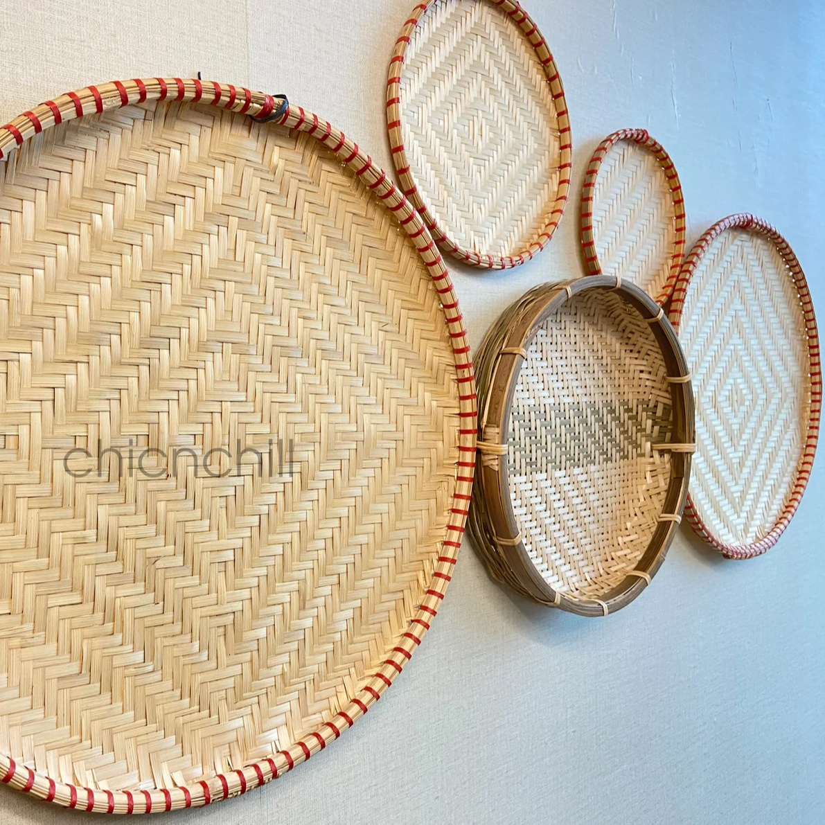 TienPhong Handicrafts Wholesales Top Choise Amazon Round Wall Basket Decor Hanging Woven Seagrass Made In Vietnam