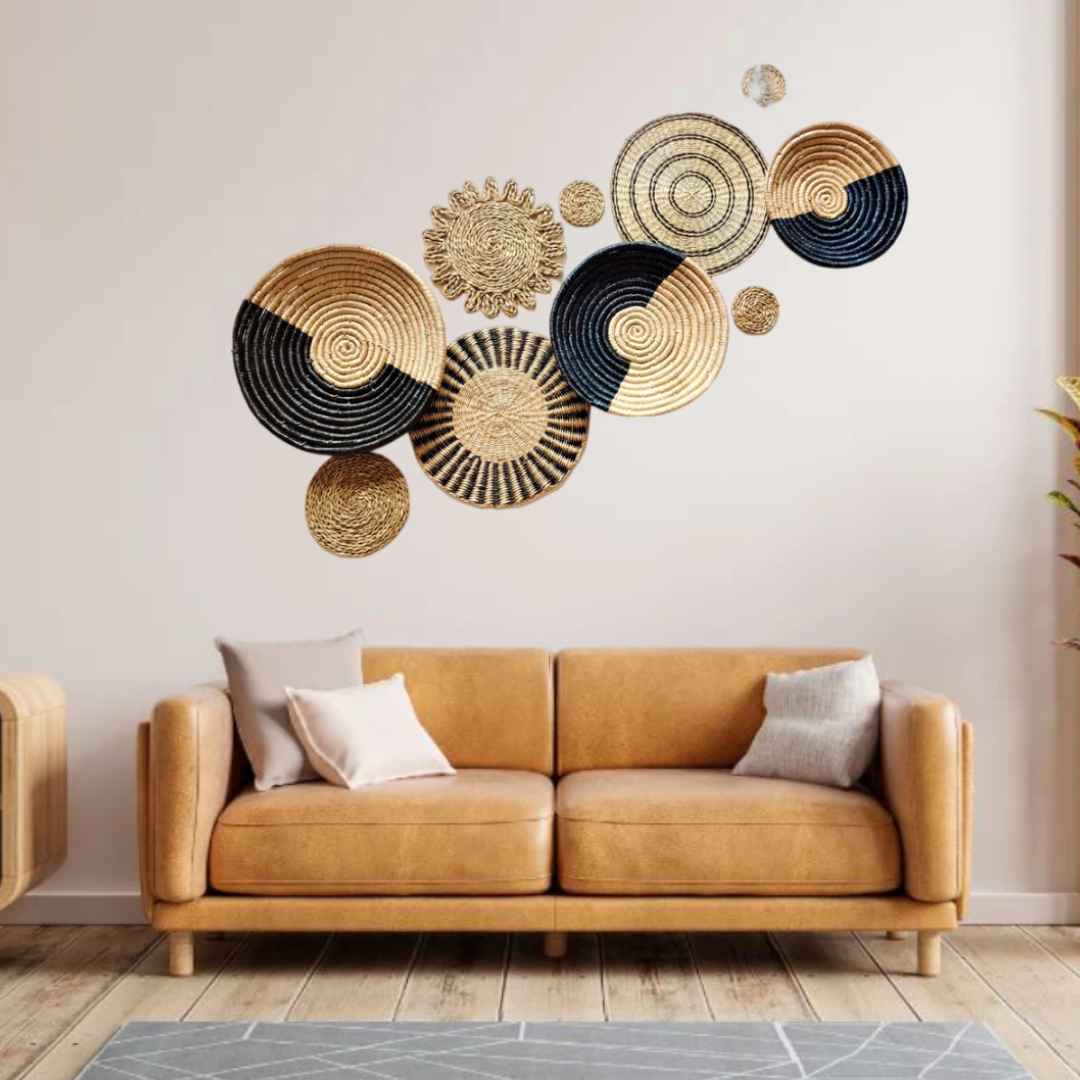 Artisan-Crafted Round Wall Decor from Vietnam - Elevate Home Aesthetics with Quality Materials!