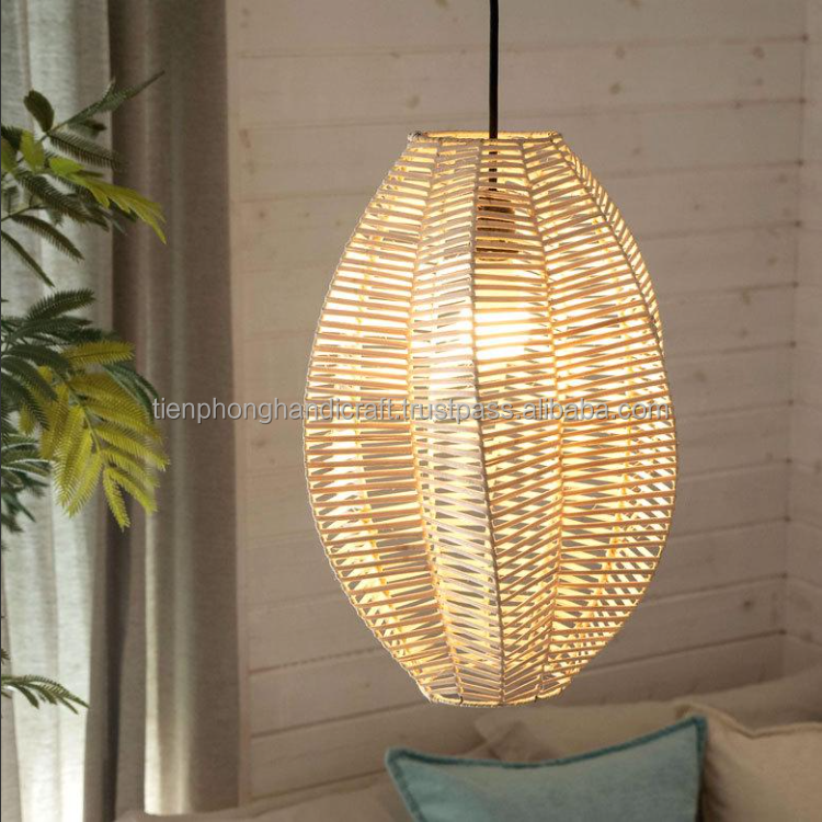 Cheapsale Bigsize Rattan Lampshade Art Deco Lampshade | Rattan Pendant Light for Livingroom Bedroom Kitchen