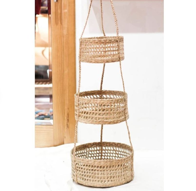 2022 Hot Product Macrame 3 Tier Hanging Basket Indoor Outdoor Plant Hanger Stand Flower Pot for Home Decor