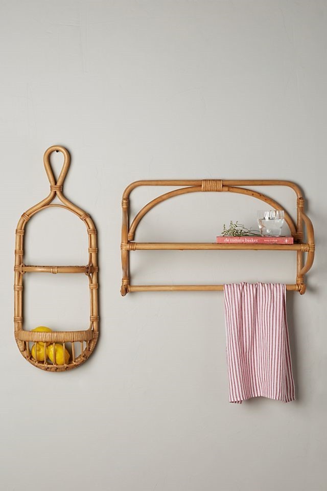 New Vietnamese handmade rattan shelf, Rattan wall shelf bamboo wall shelf new trend wall hanger