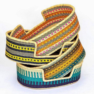 Eco-Friendly Hand Woven Sweetgrass Straw Portable Carriers Pet Cat And Dog House With Bed