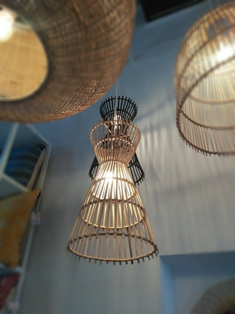 TienPhong handicrafts Eco-friendly Rattan Lampshade Rattan Pendant For Home Decoration Handmade in Vietnam