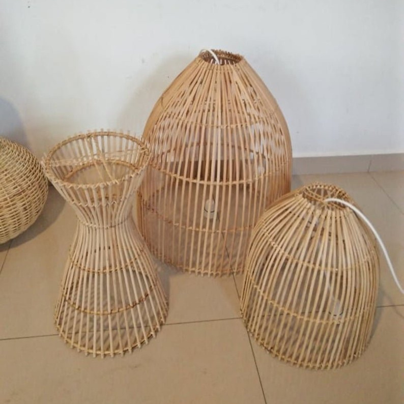 TienPhong handicrafts Eco-friendly Rattan Lampshade Rattan Pendant For Home Decoration Handmade in Vietnam