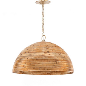 Best Selling 2023 High Quality Premium Lilou Rattan Pendant - Boho Chic Hanging Light, Handwoven Natural Rattan Ceiling Fixture