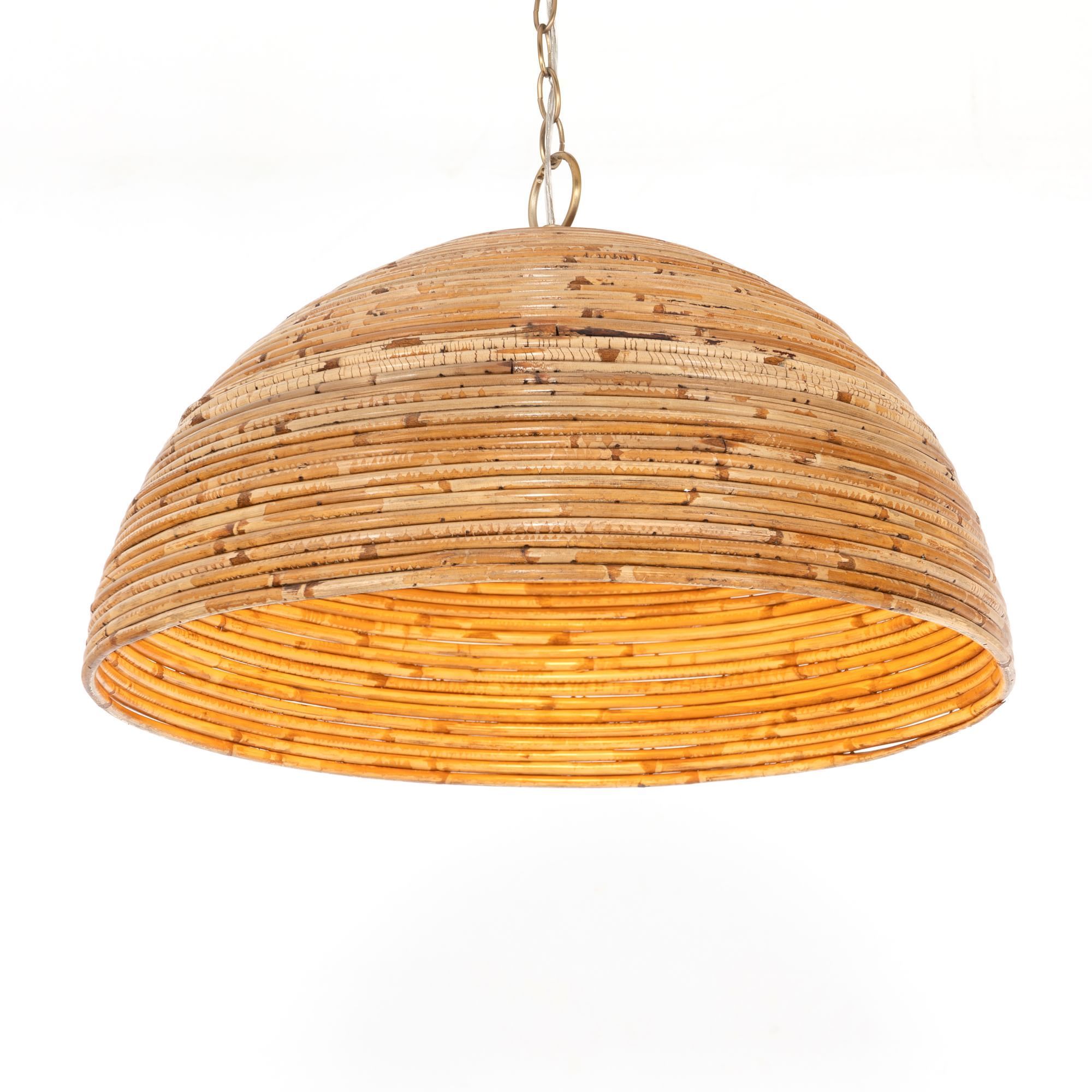 Best Selling 2023 High Quality Premium Lilou Rattan Pendant - Boho Chic Hanging Light, Handwoven Natural Rattan Ceiling Fixture