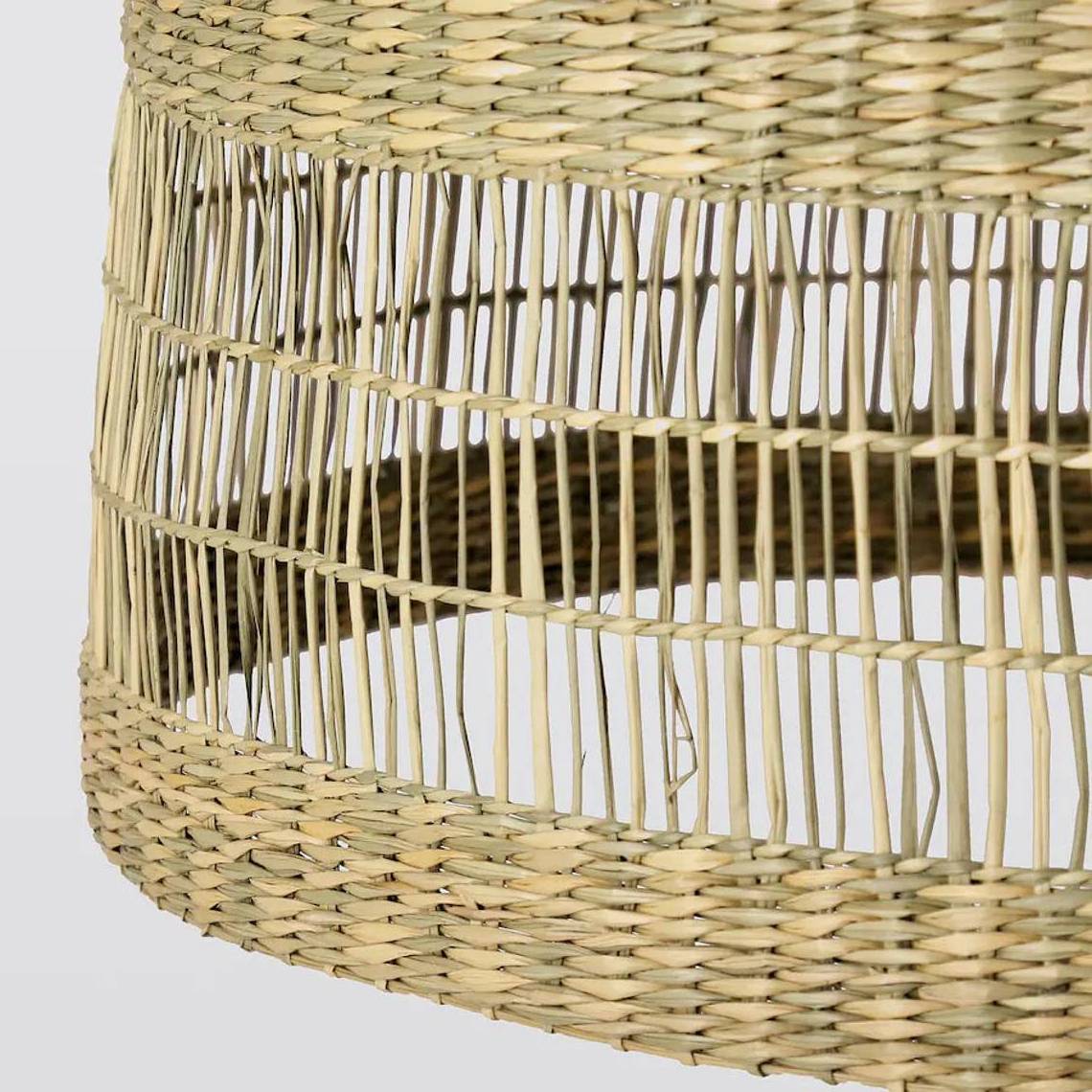 HOT DEALS Natural Handwoven Bamboo Pendant Light For Living Room Decor Kitchen Wicker Seagrass Pendant Lampshades