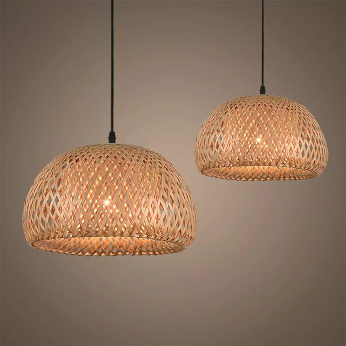 HOT ITEMS HIGH QUALITY Handwoven Wicker Bamboo Lamps Bamboo Ceiling Light For Living Room Decor Kitchen Decor Bedroom Decor