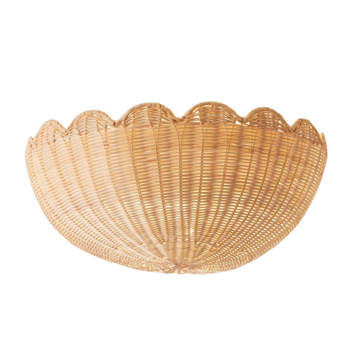 Best Selling 2023 High Quality Premium Rattan Bubble Flushmount Lampshade - Boho Chic Ceiling Light Fixture with Woven Design