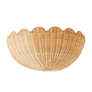 Best Selling 2023 High Quality Premium Rattan Bubble Flushmount Lampshade - Boho Chic Ceiling Light Fixture with Woven Design