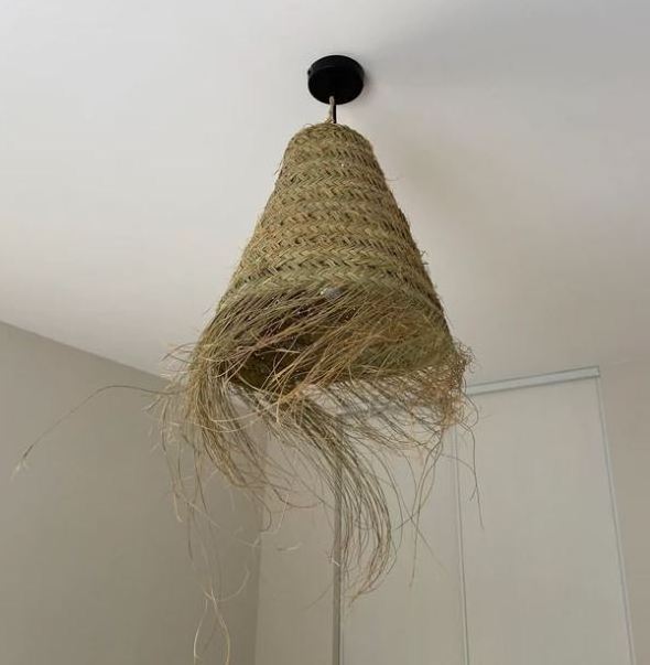 WHOLESALE HANDMADE Natural Boho Light Fixture Wicker Lampshade, Rattan Lampshade, Wicker Pendant Lamp