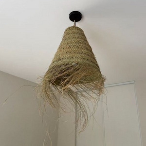 WHOLESALE HANDMADE Natural Boho Light Fixture Wicker Lampshade, Rattan Lampshade, Wicker Pendant Lamp