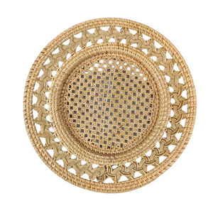 CHEAP PRICE BEST SELLING GENDIS Rattan Charger Plates | Natural Color Decorative Plate Set | Table Decor & Wedding Centerpieces