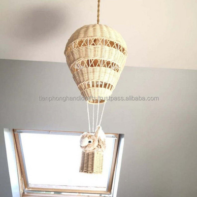 Hot Air Balloon Rattan Wicker Wall Hanging for Home Decorative Kid Toy House Hanging Balloon Made in Vietnam