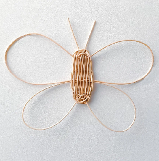 Natural High Quality Butterfly Rattan Wall Decor Rattan Wall Hanging