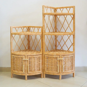 Vintage Wicker Rattan Cupboard Vintage Rattan Wicker Shelf 70s Vintage Rattan Wicker Furniture from Viet Nam