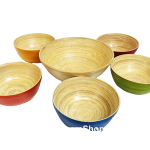 Best Seller Set Of 6 Bamboo Bowls Bamboo Salad Baby Bowl With Vivid Color