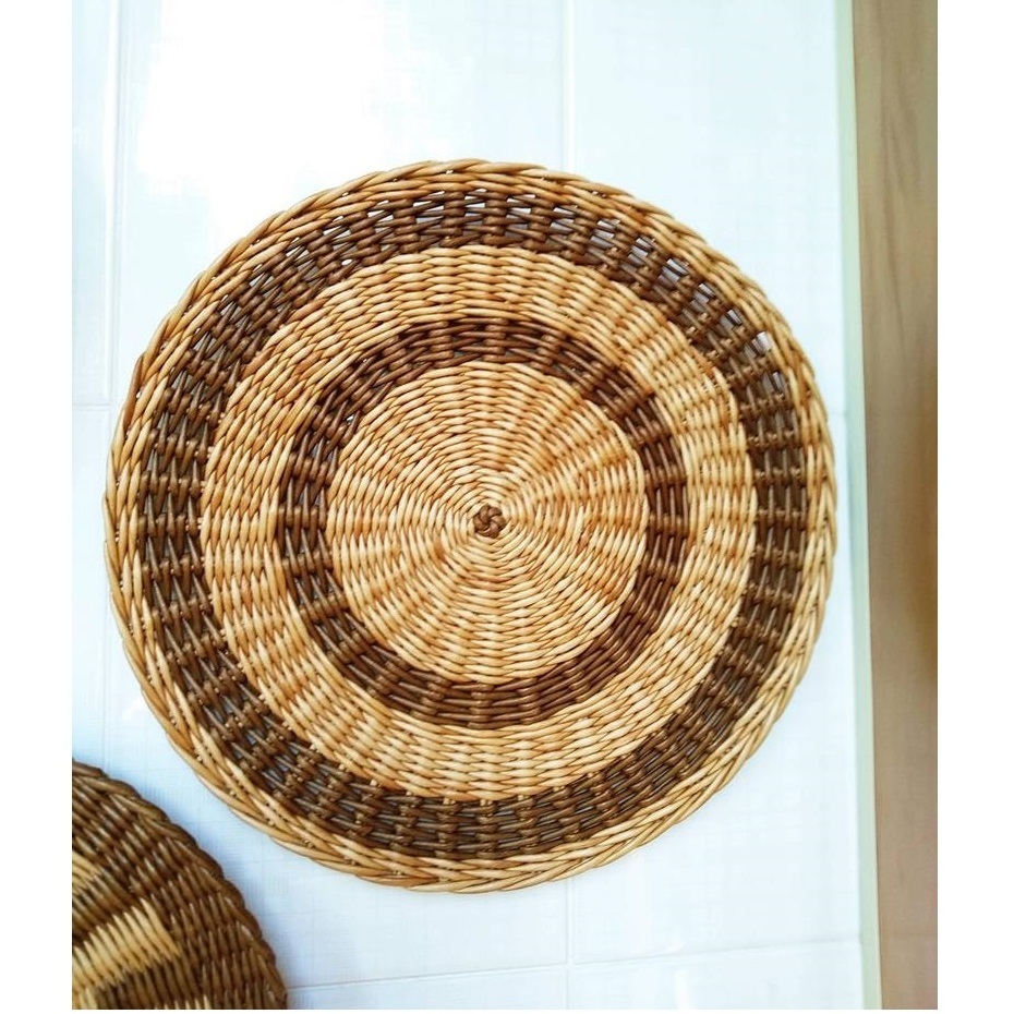 Hot sale Set of 3 Seagrass Woven Wall Plate/ Wall Hanging Decoration Hanging for Living room Bedroom