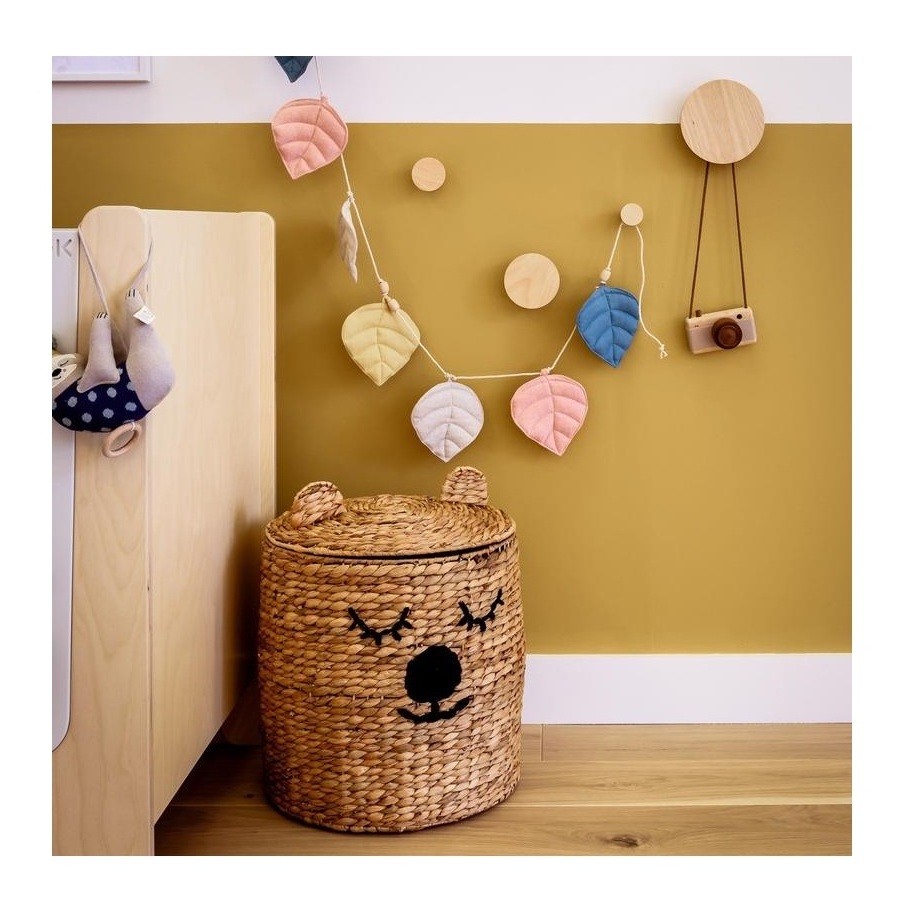 Best Selling Natural Water Hyacinth Laundry Storage Baskets Animal shape Baskets for Bathroom Cute Bear Shape