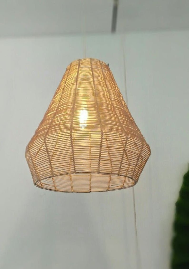 TienPhong Handicrafts Mid-Century Style Jute Pendant Light | Woven Lampshades | Sustainable Home Decor Made In Vietnam