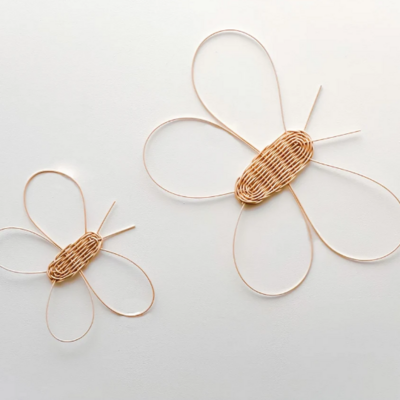 Natural High Quality Butterfly Rattan Wall Decor Rattan Wall Hanging