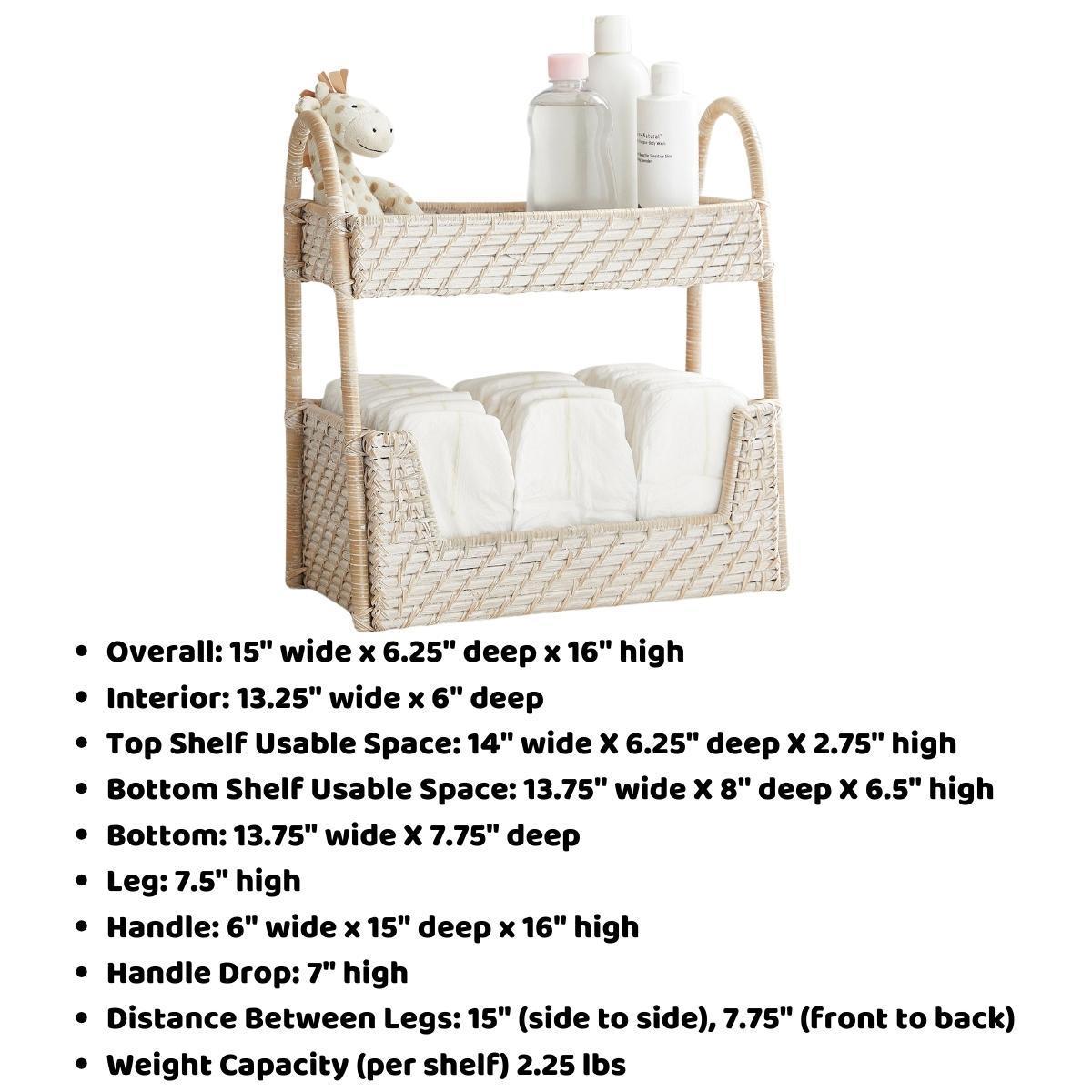 Wholesale Best Selling 2023 Handmade Quinn Stacked Diaper Organizer Stylish and Practical Storage Solution for Nursery Essential