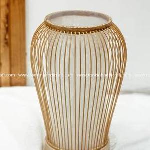 Professional Manufacture Modern Style Bedroom Indoor Decoration E27 40W Rattan Floor Lamp made in Vietnam