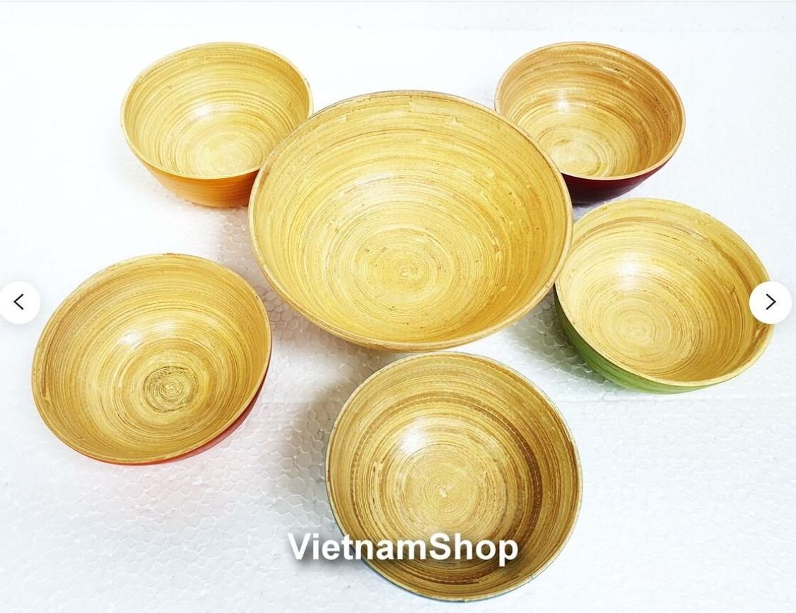 Best Seller Set Of 6 Bamboo Bowls Bamboo Salad Baby Bowl With Vivid Color