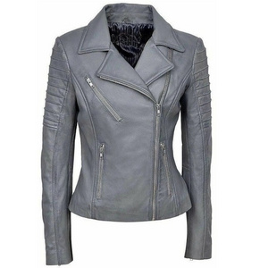 New Fashion women jacket apparels Autumn Winter Zippers biker leather jacket for Ladies