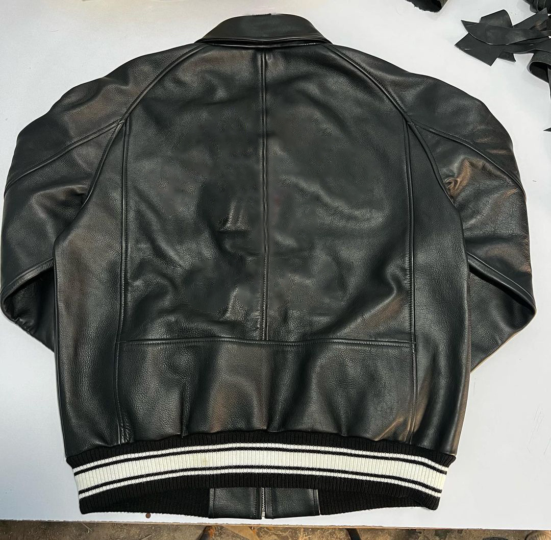 new arrival winter fashionable leather bomber jacket men zipper biker leather flight motorcycle leather jacket