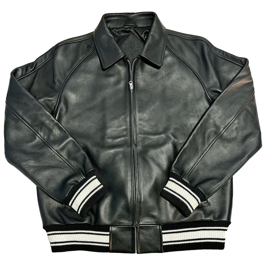 new arrival winter fashionable leather bomber jacket men zipper biker leather flight motorcycle leather jacket