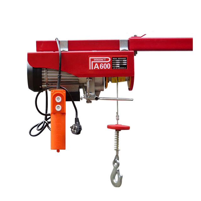 Pa Mini Electric Crane Hoist Home Use 100kg 200kg 500kg China Manufacturer Wire Rope Electric Hoist