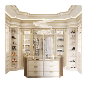 Luxury High Quality Product Italian Wood Precious Rialto Walk In Closet Wardrobe For Clothes And Accessories