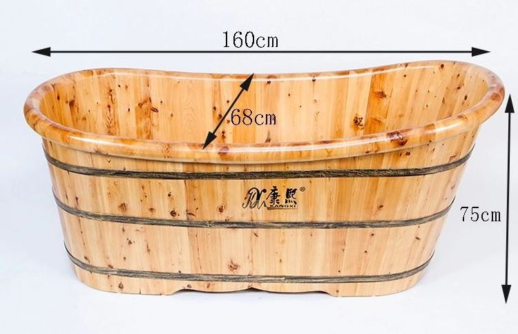 Wooden barrel 1 Person Hot Sauna Massager Tub Japanese Portable Cedar Wooden bathtub