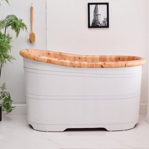 120cm cheap European design hinoki Bathtub bathroom Hot Tub portable Freestanding