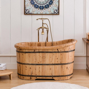 140cm/150cm/160cm  freestanding tub hinoki Wooden Bathtubs portable hot tub hotsale