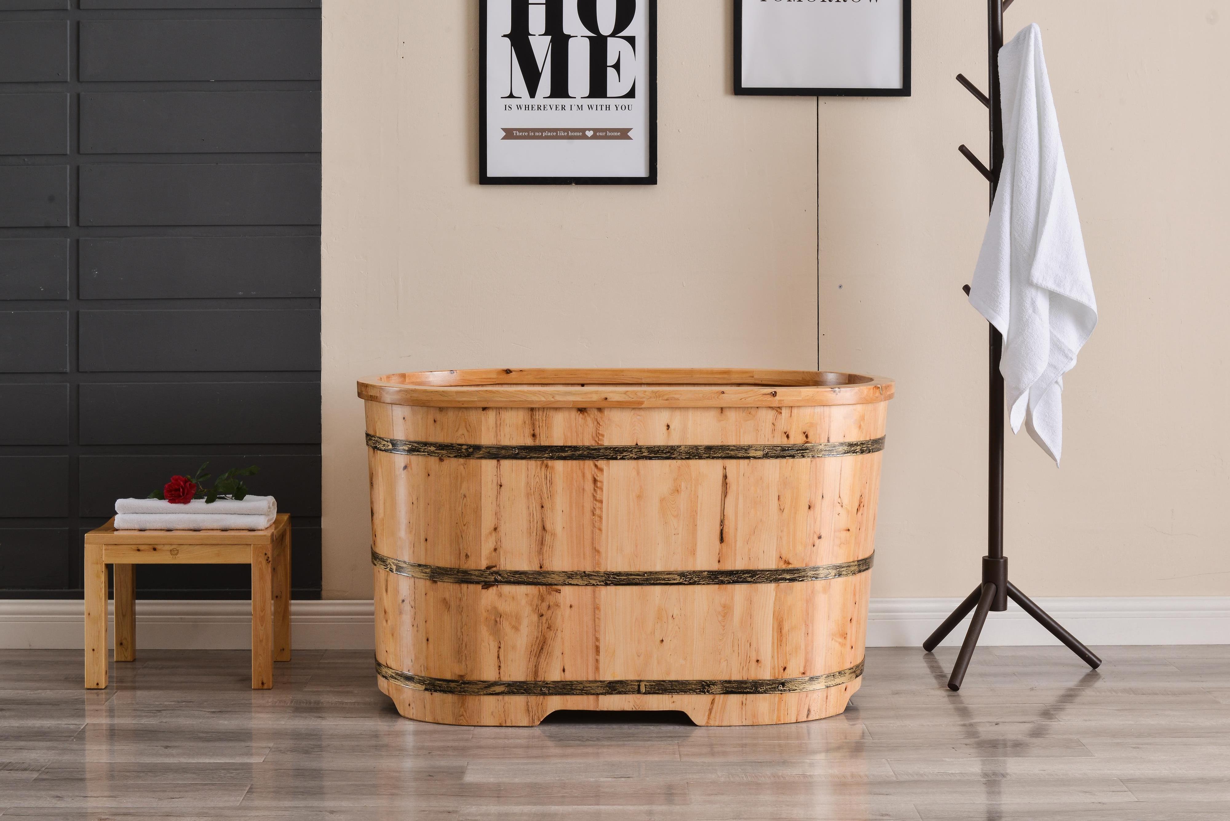 1.2M 47inches  Japanese design new product Cedar Wood freestanding Bathtubs soaking spa hot tubs