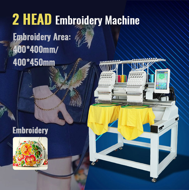 multifunction 4 twin 2 two head embroidery machine 15 needle embroidery machine pe500 pr650 f440e