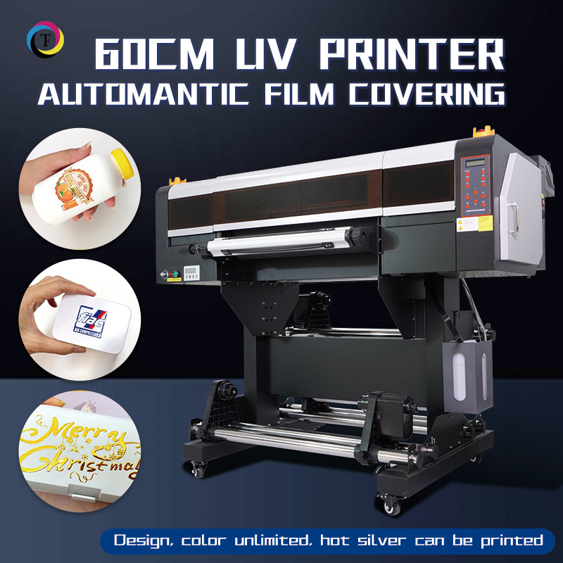 UV DTF Sticker Printer Cylinder UV All In One DTF Printer A1 A1+ 60cm TX800 With Laminator UV DTF A1 Printer